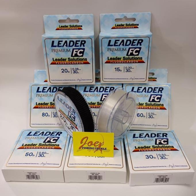 Terbaik Leader FC Premium Fluorocarbon 100% Florocarbon Shockleader Senar Leader Pancing Jigging Cas