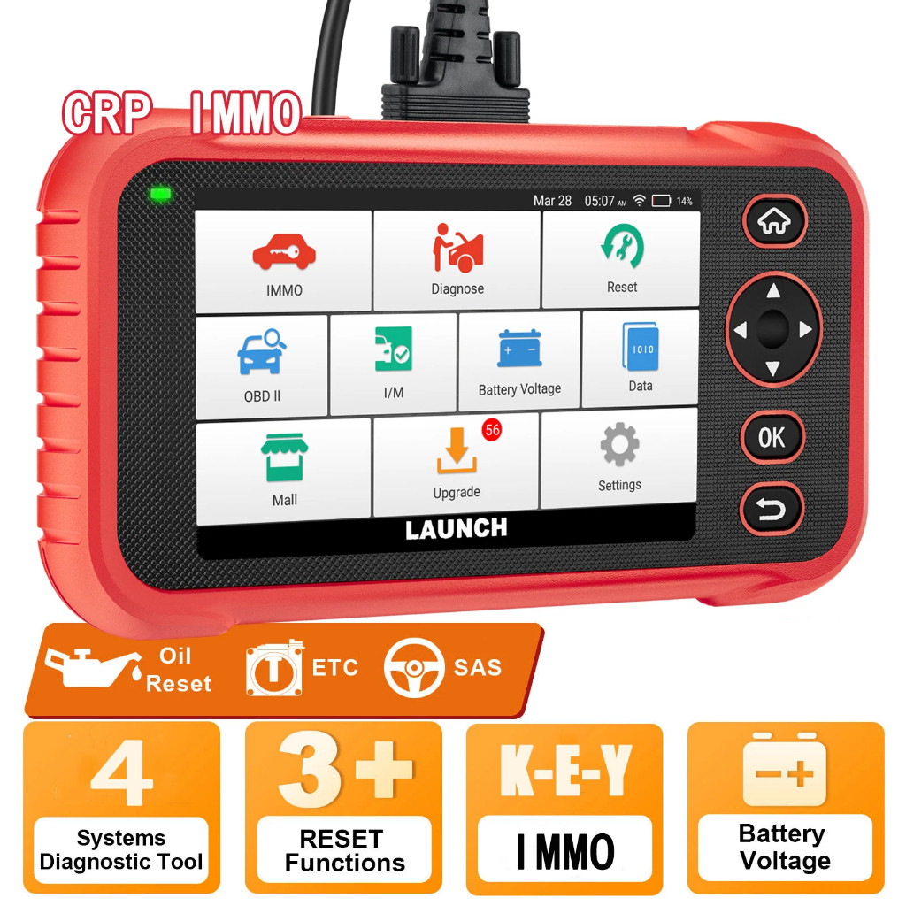 LAUNCH IMMO Elite OBD2 Scanner Creader Professional Mobil Scanner Diagnostik Otomotif OBD2 ABS SRS E
