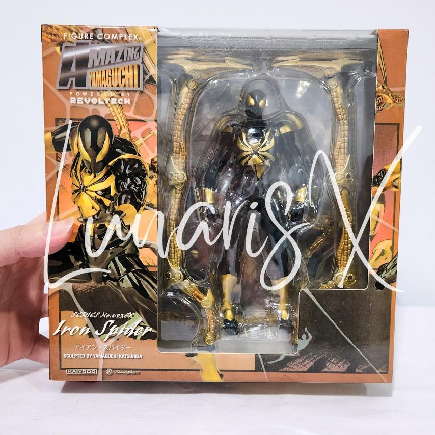 Revoltech Kaiyodo Amazing Yamaguchi Black Iron Spider Man Hitam Action Figure