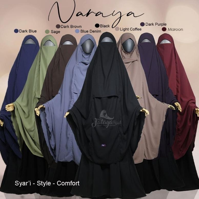 Fataya Hijab Khimar Rits Non Lipit  Kain Fortaleza Fataya Hijab