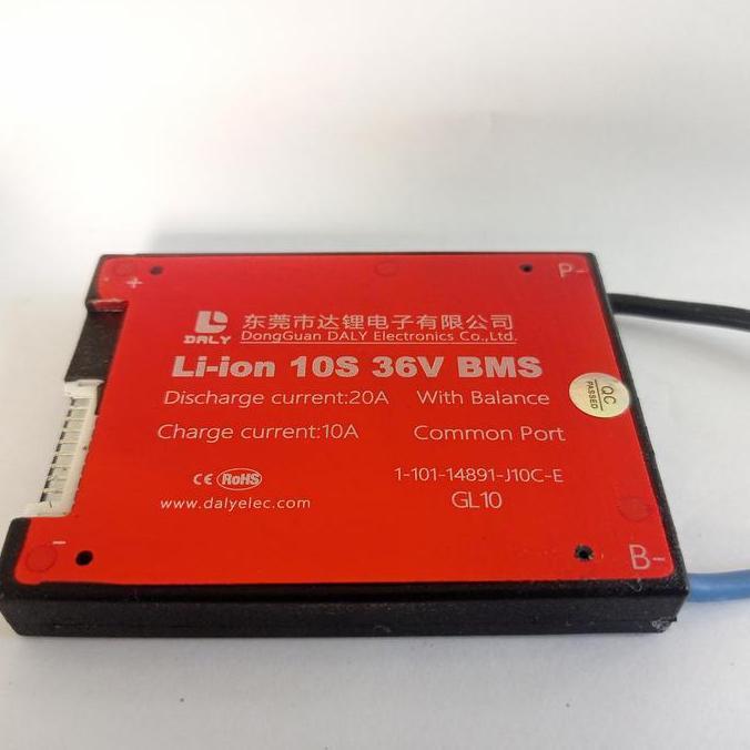 Bms 36 Volt 10S Baterai Lithium Ion 20 A Common Port