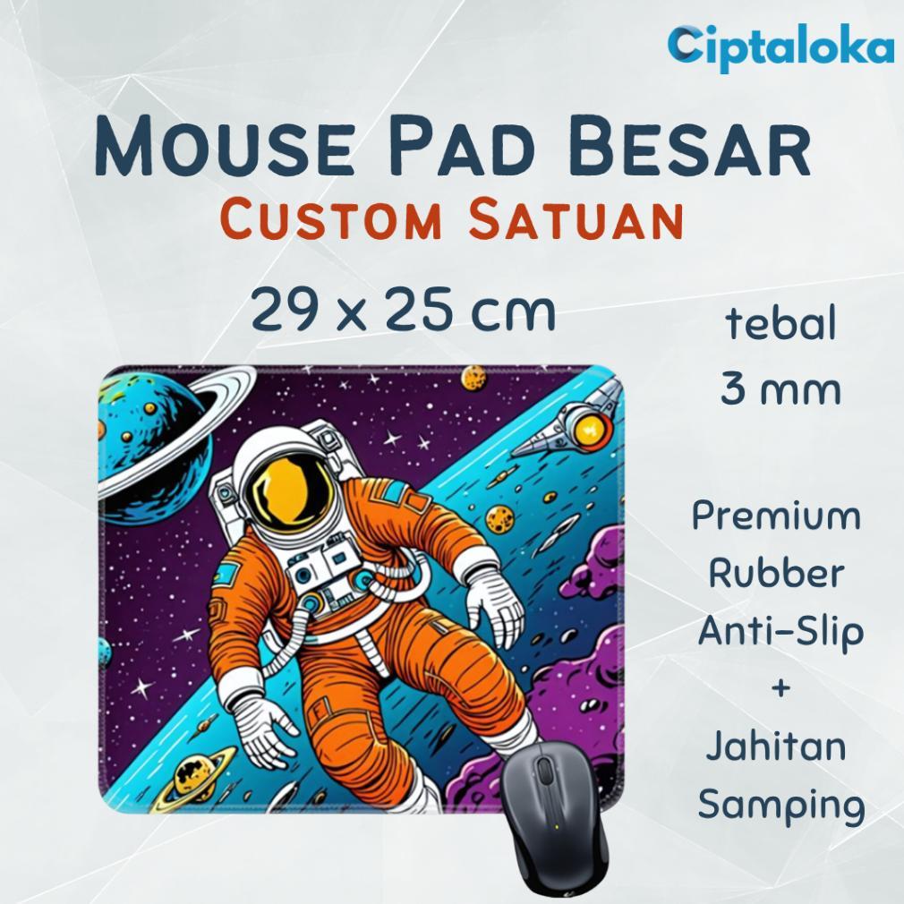 [Premium] Custom Mouse Pad Besar, Gaming MousePad Satuan & Grosir, Sablon Working Mousepad, Murah Be