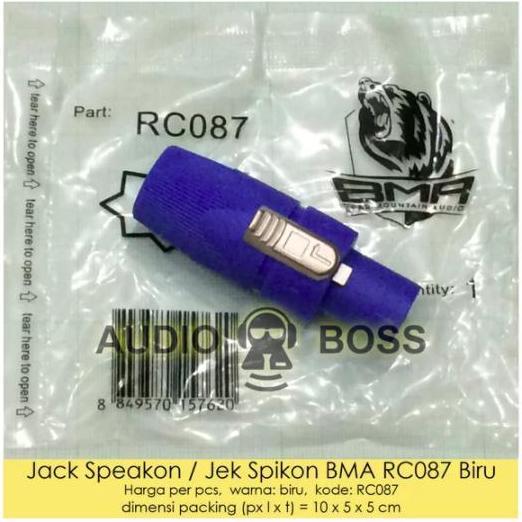 Loods- Jack Jek Jeck Jec Speakon Spikon Bma Rc Biru Blue Bma