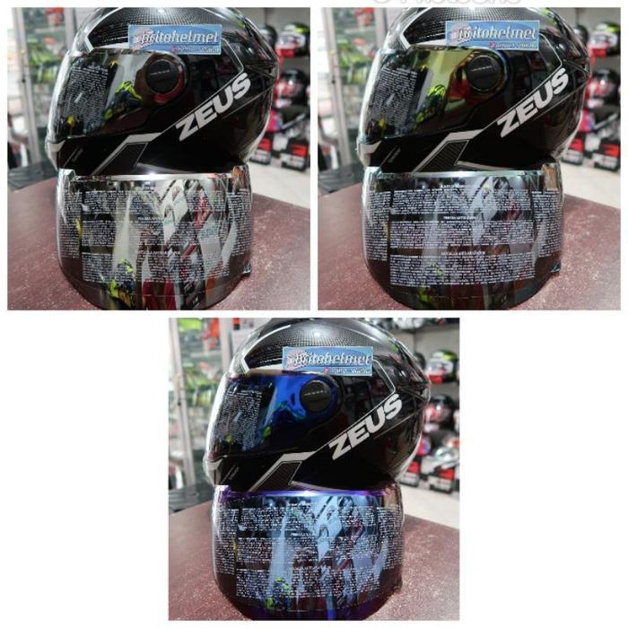 Visor Iridium Zeus 811 Dan 813 Gold Silver Blue Original Dan Terpercaya