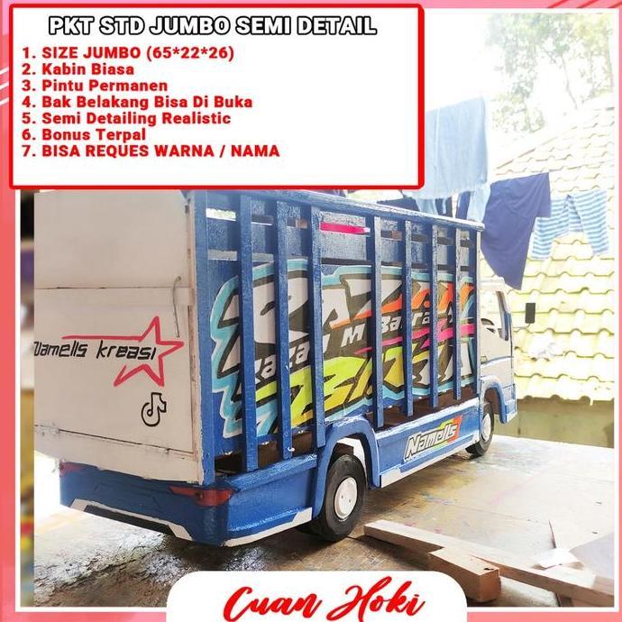 CUAN HOKI MAINAN ANAK MINIATUR MOBIL TRUK OLENG MAINAN MOBIL TRUK OLENG ANAK  PAKET STANDART UKURAN 