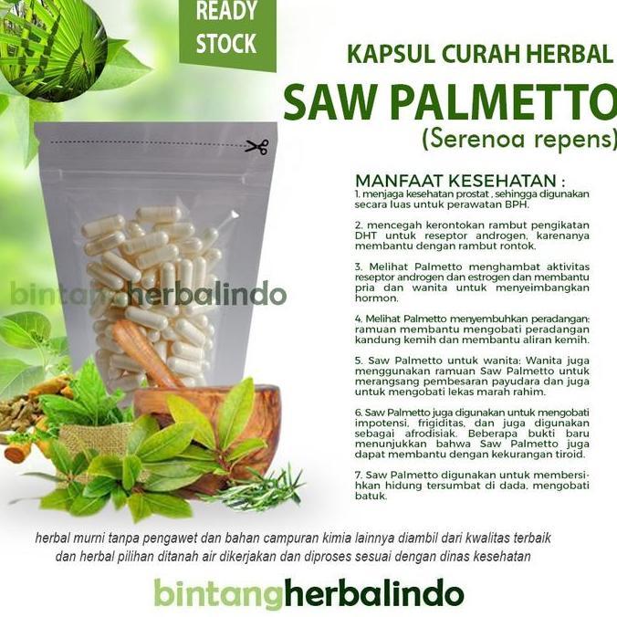 Max- Kapsul Extract Saw Palmetto Suplemen Alami Kesehatan Pria & Nita