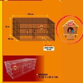 Kandang Ayam / Kurungan Ayam Bahan Galvanis Bentuk UMBARAN