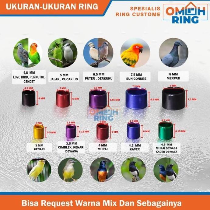 MK Barcode Custom 10 Pcs|OMAH RING| Khusus Merpati/Perkutut/Sun conour