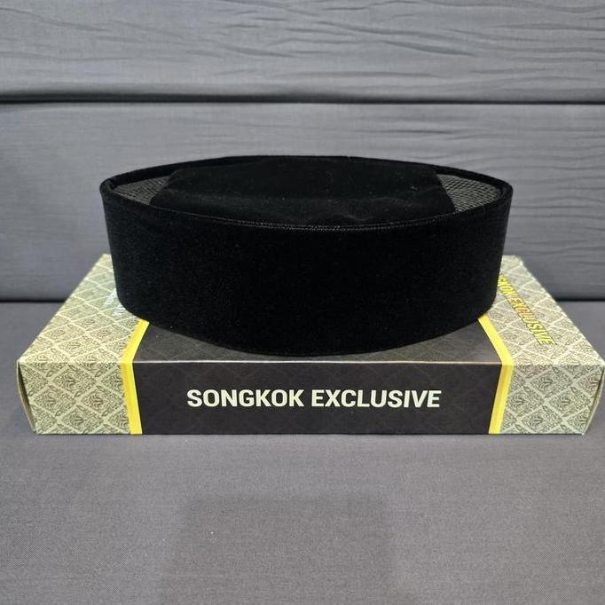 DI82 - Songkok Hitam Tinggi 7 Songkok Nasional Peci Hitam Alfia