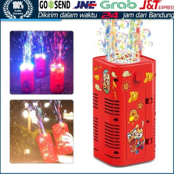 ATMAJAPJT Bubble Air Maker Mesin Elektrik LED Mainan Gelembung Sabun Otomatis