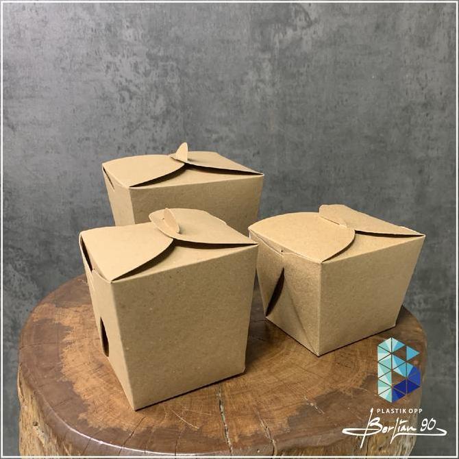 Food Pail Rice Bowl Paper Rice Box Lunch Box Takeaway Kraft Grosir