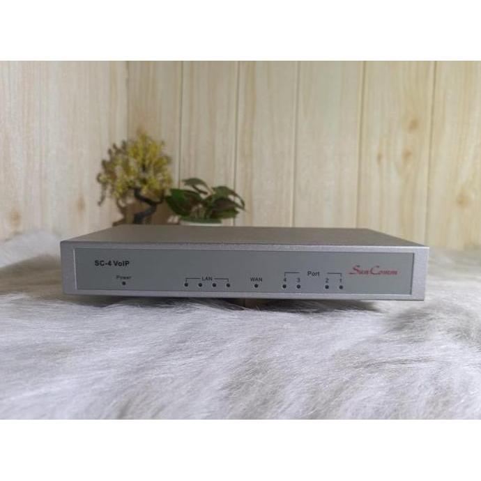 Sun Comm VoIP Gateway SC-4 2FXS+2FXO 4FXS/4FXO SIP + H.323 Murah
