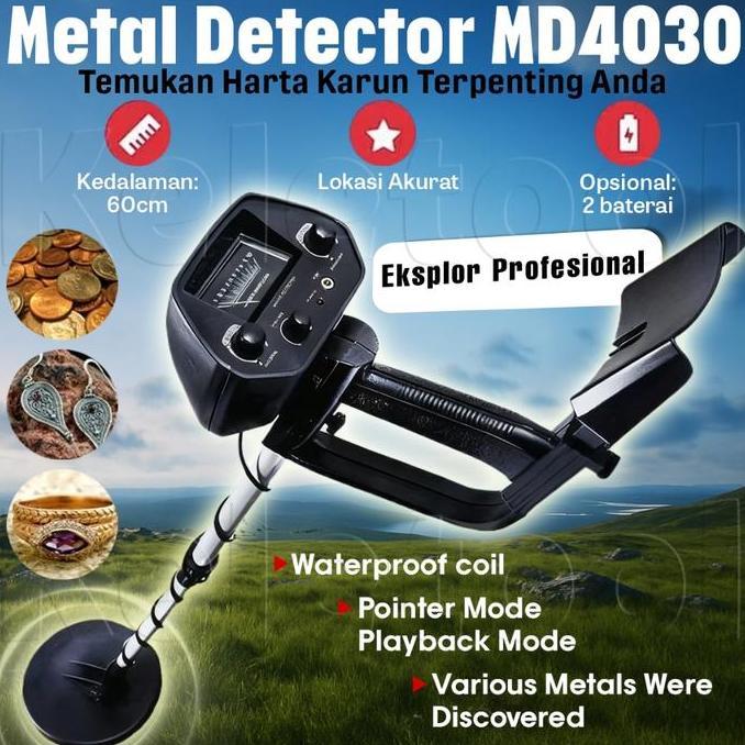 Detektor Logam Emas MD4030 Metal Detektor Pendeteksi Emas Logam Bawah Tanah Logam Waterproof Metal B