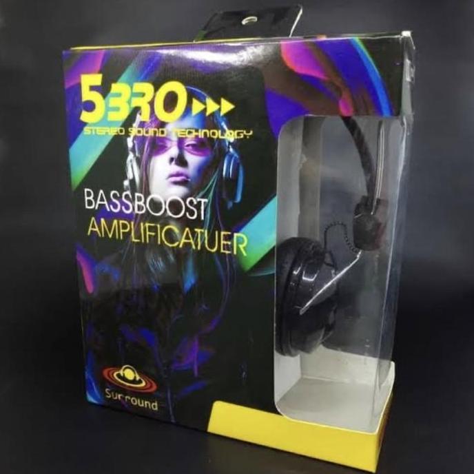 HEADPHONE HEADSET DJ 5BRO PLUS MIC SUPER BASS