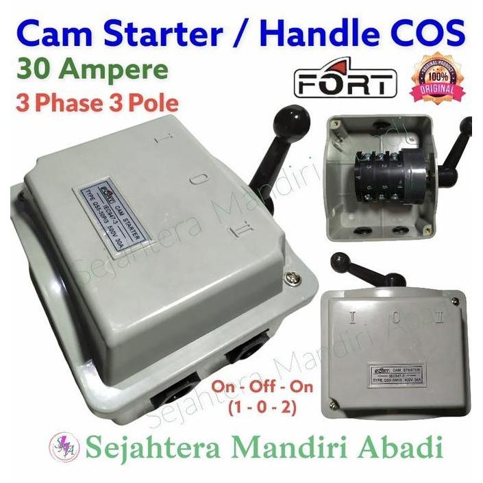 Cam Starter 30 Ampere 3 Phase 3 Pole Handle COS Change Over Switch