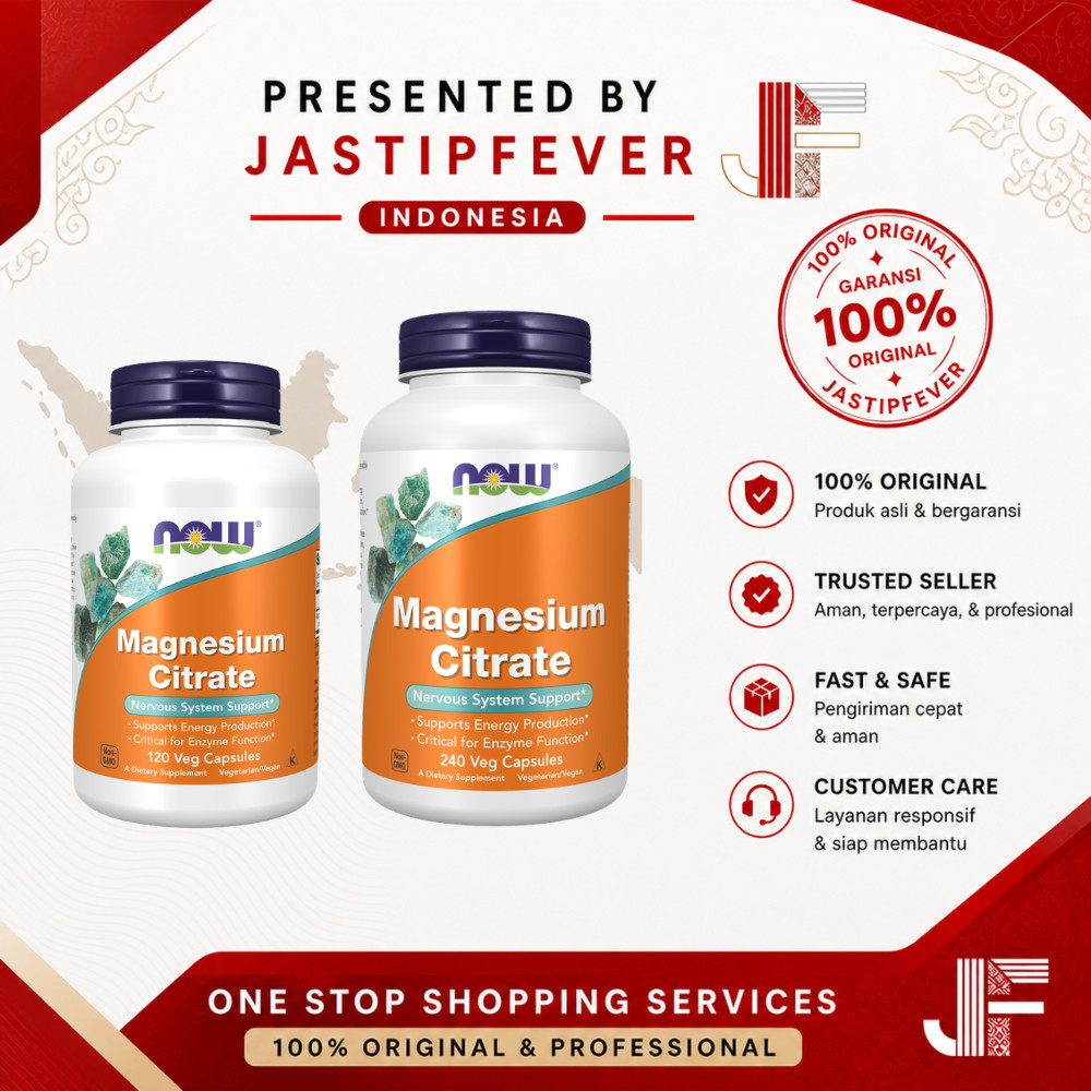 NOW Foods Magnesium Citrate | Suplemen Magnesium USA