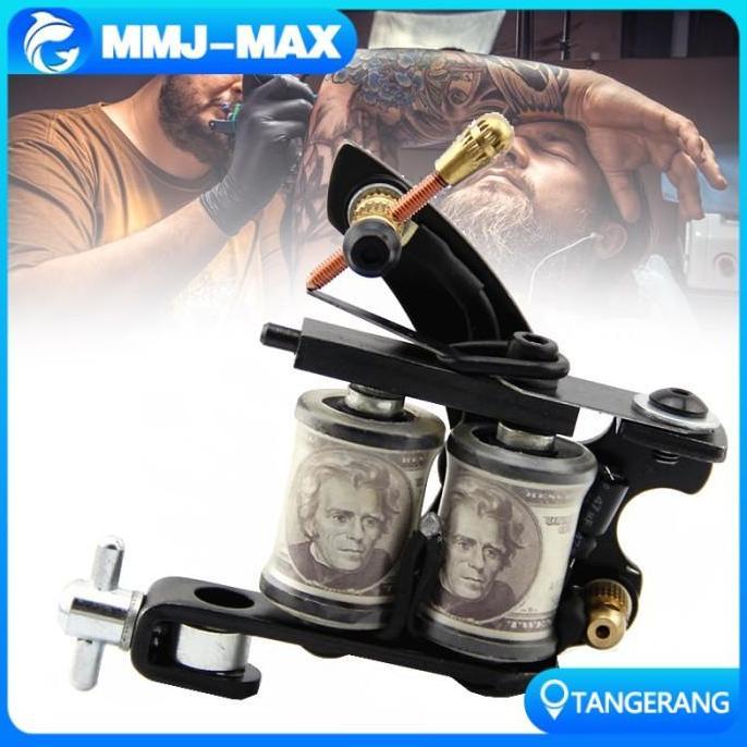 CHALK Mesin Coli Hitam Kumparan Mesin Tato Buatan Tangan Tato Shader Liner Hitam Peralatan Tato