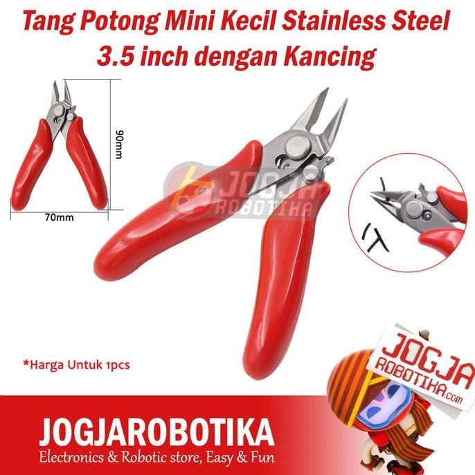 Tang Potong Mini Kecil Vape Stainless Steel 3.5 Inch Dengan Kancing