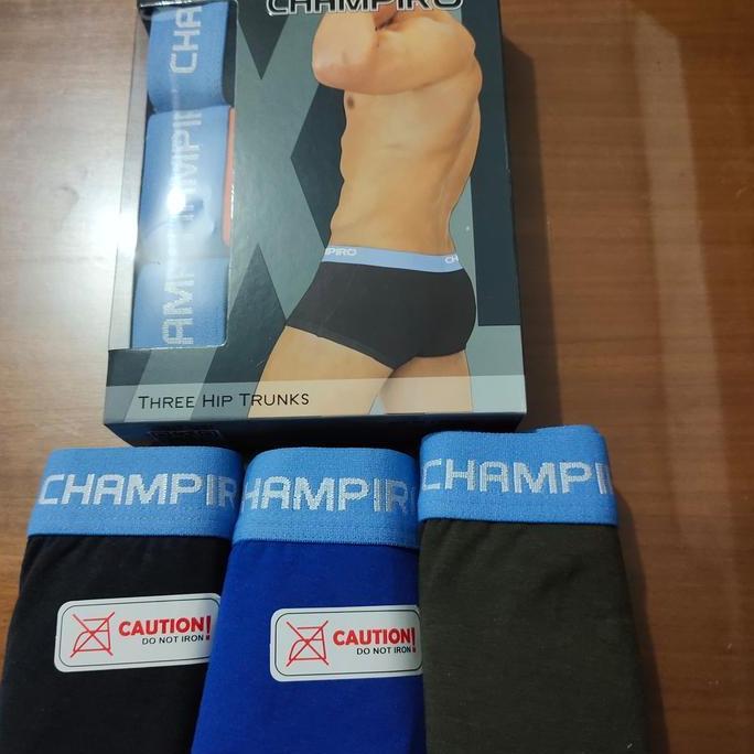 Cuecas - Boxer Champiro Pria / Boxer Pria Katun Isi 3 / Cd Champiro 0330 C 0333 Dewasa Cowok Pendek 