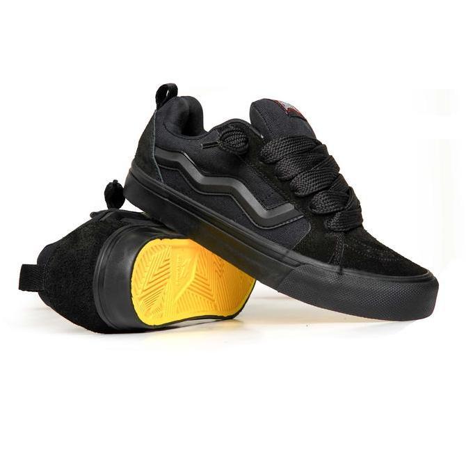 SEPATU CORVALUE FOOTWEAR - OTARU Full Black | Sepatu Sneakers Pria Wanita Canvas Casual Shoes Hitam 
