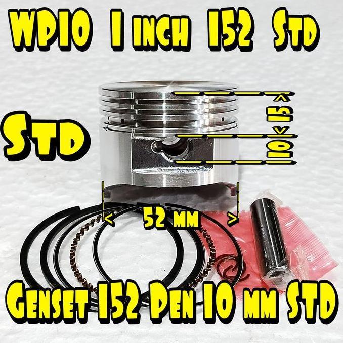 $+$+$+$+] Piston Seher with Ring 152 52  mm mesin Genset dan Pompa Air Alkon dan WP10 GX100 CX100 15