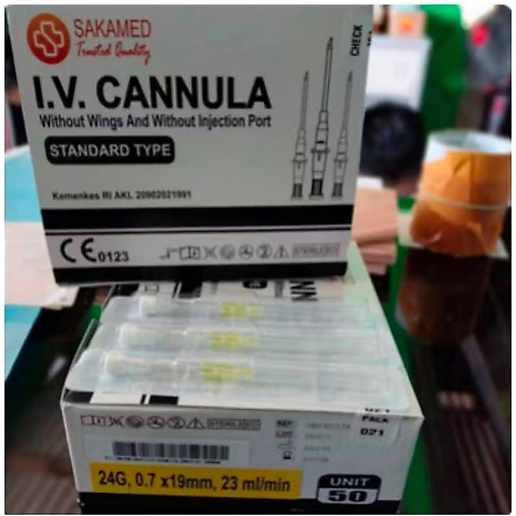 IV Chateter Sakamed/ IV Cannula 24 G, /Satuan (PCS)