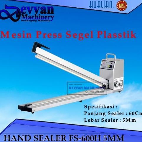 Hand Sealer Fs-600 Perekat Plastik Panjang 60 cm Sealer Press Tangan Lebar Sealer 5mm