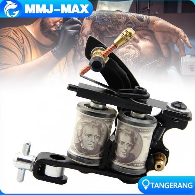 ZEVONOX Mesin Coli Hitam Kumparan Mesin Tato Buatan Tangan Tato Shader Liner Hitam Peralatan Tato