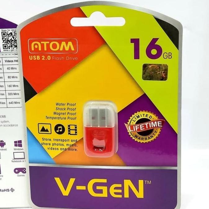 Flashdisk Vgen V Gen Atom 16 Gb 16GB Original Garansi Resmi