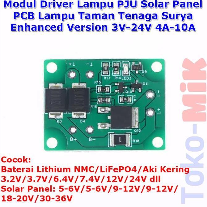 Pcb Modul Driver Kontrol Dc 3V-24V 4A-10A Enhanced Version Lampu Led Pju Penerangan Jalan Umum Lampu