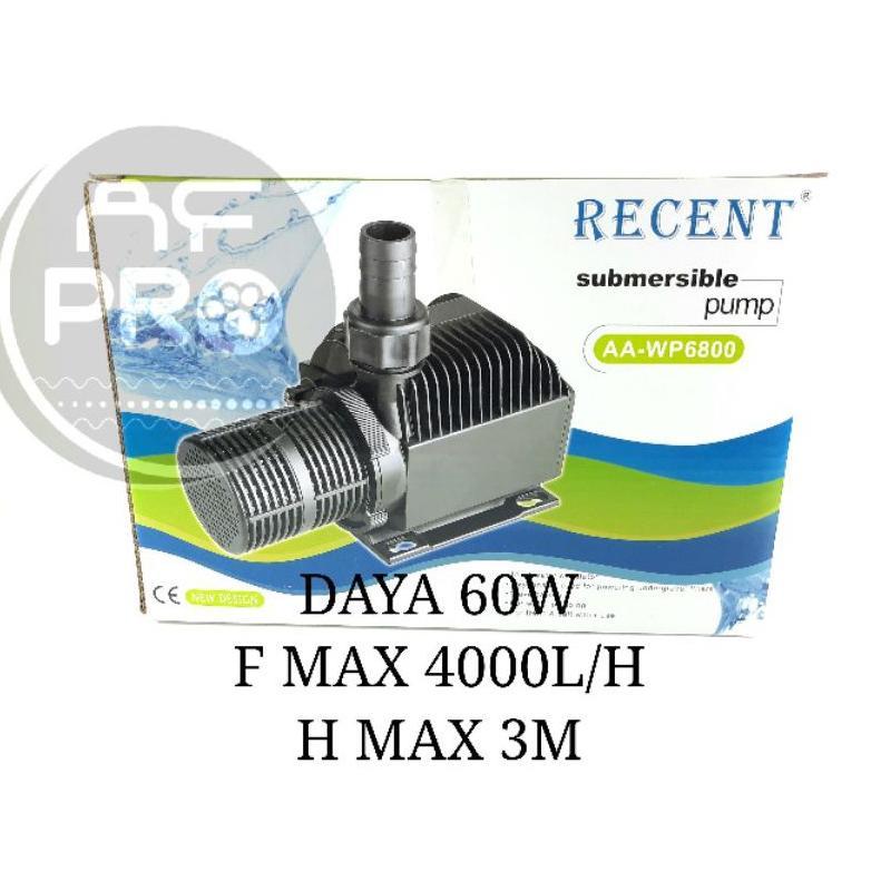 POMPA KOLAM HIDROPONIK AIR MANCUR RECENT AA WP 6800 SUBMERSIBLE PUMP