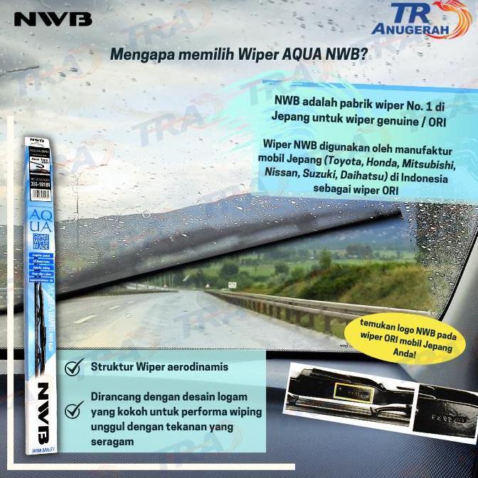 Promo Wiper Blade Depan AQUA NWB 12 inch Diskon