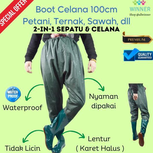SEPATU BOOTS CELANA PETANI SAWAH PANJANG BOOT SEPINGGANG KARET 110 cm SEPATU SAWAH BOOTS KARET SAWAH
