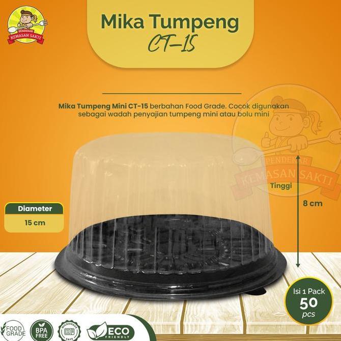 Mika Tumpeng Mini Diameter 15 cm Tempat Tumpeng Mini Bolu Bulat Bahan Mika isi 10 Pcs