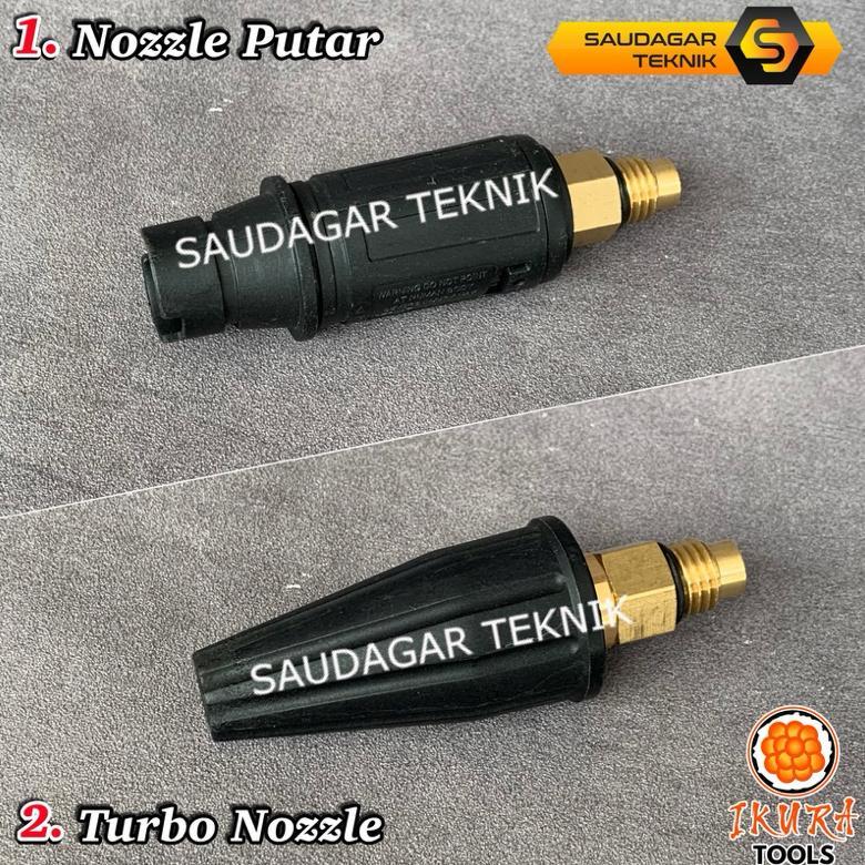 Nozzle Gun jet Cleaner 100 Bar DRAT M16 Adjustable Nozzle Putar Turbo Nozzle Jet Cleaner Adjustable 