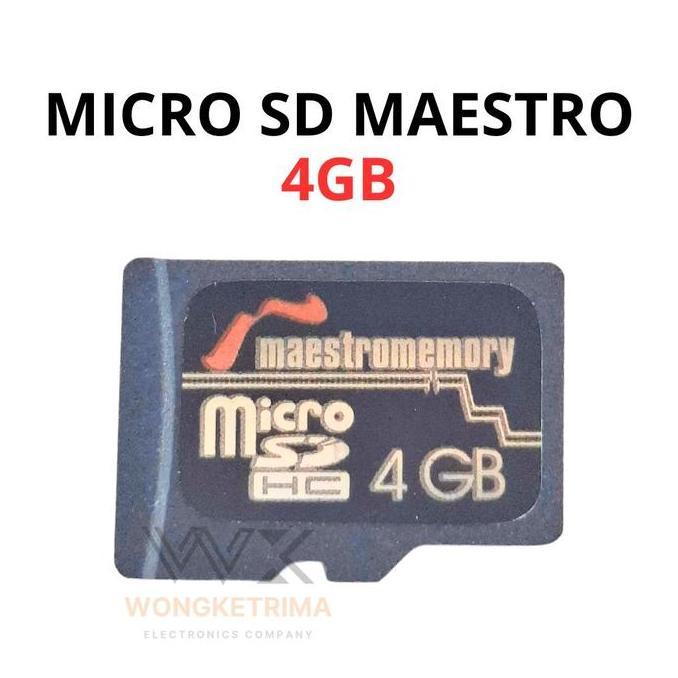 Micro Sd Maestro Memory 4Gb Kartu Memori Hp Kamera Cctv Musik Memory Card Universal