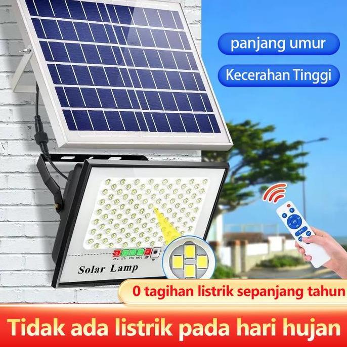 Hot Promo, Pestie Lampu Solar Panel Tahan Air Max Sorot Solar Cell Otomatis Lampu Led Super Terang C