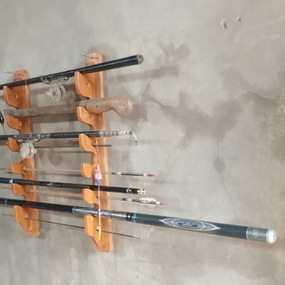 Rak Joran Dinding Kayu jati Rak joran pancing dinding rak pancing jagrak pancing kayu jati_rak joran