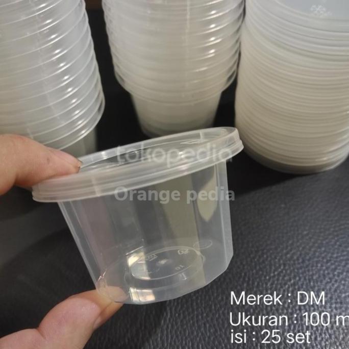 CUP SAMBAL 100 ML - AGAR2 - THINWALL CUP MERPATI 100ML - ISI 25 SET
