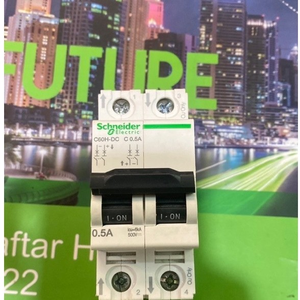 MCB DC C60H-DC 2P 0,5A 6A 10A 16A 20A