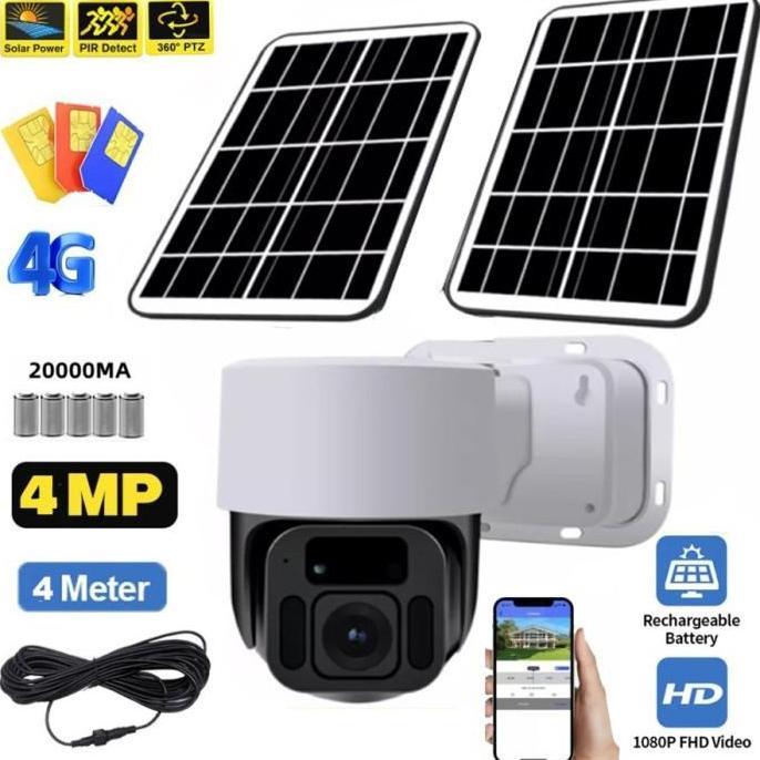 New Trend, Cctv 4G Gsm Solar Cell Kamera Cctv Solar Panel Surya Outdoor