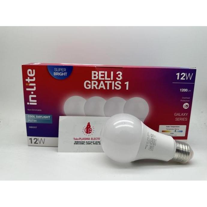 Ready Lampu Paketan paket inlite 12w 12watt 12 w 12 watt Inlite isi 4 Non Cod