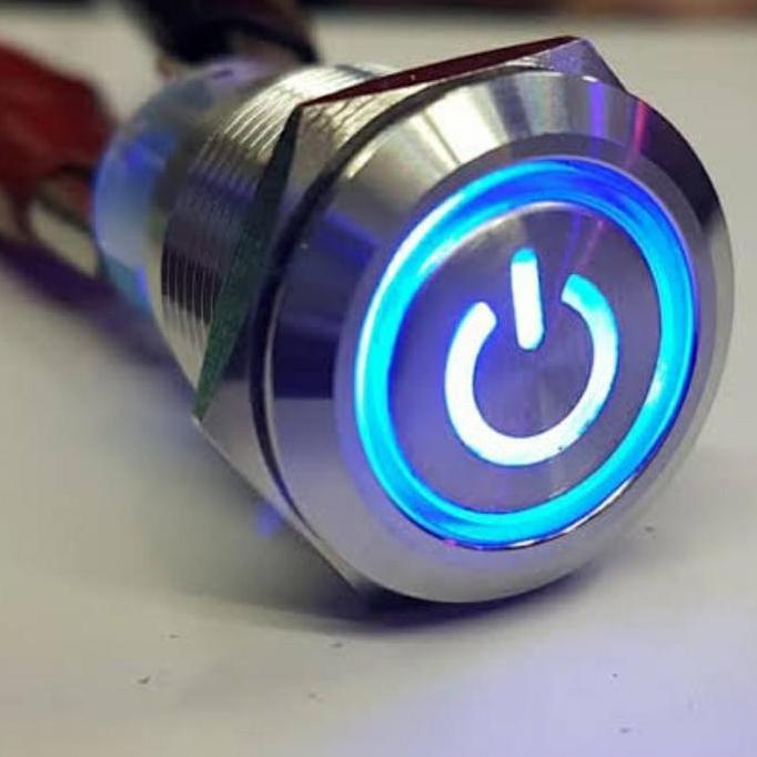 19MM PUSH BUTTON STAINLESS WATERPROOF BLUE ITEBND
