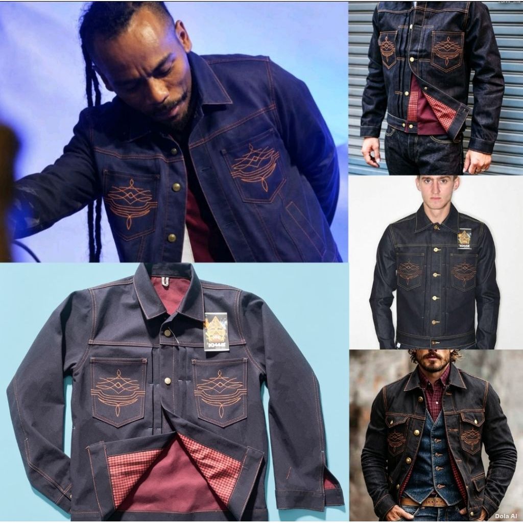 jaket raw denim salvadge 17oz