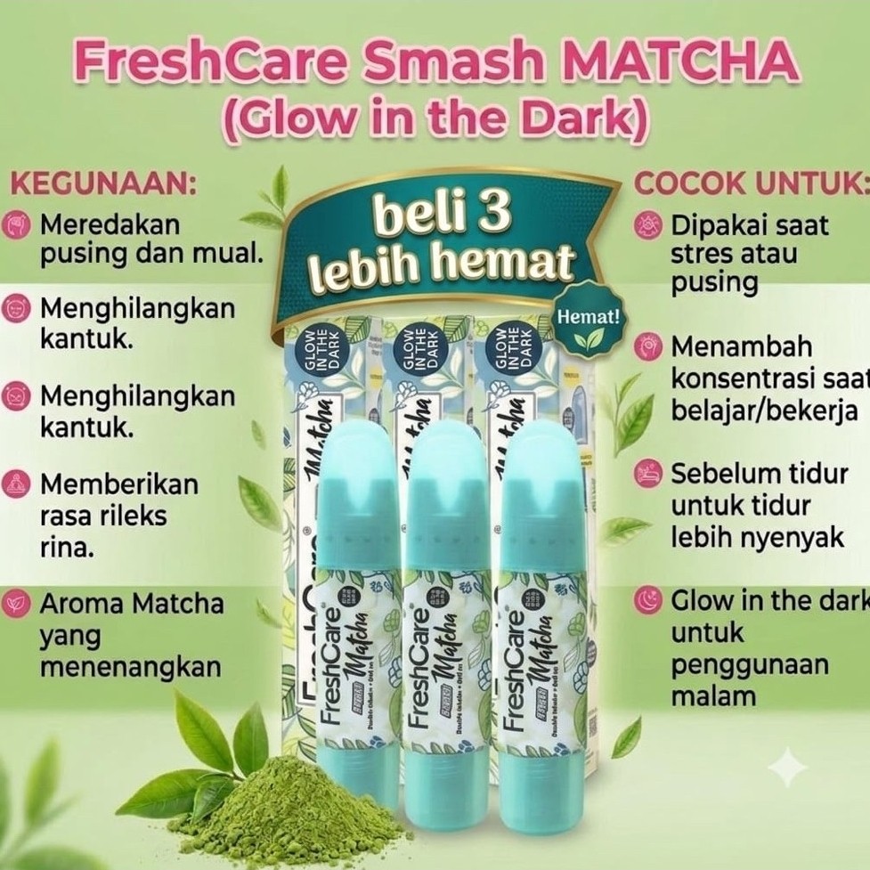 Freshcare Smash PROMO BUNDLE LEBIH HEMAT FreshCare SMASH MATCHA, Freshcare Matcha, Freshcare Double 