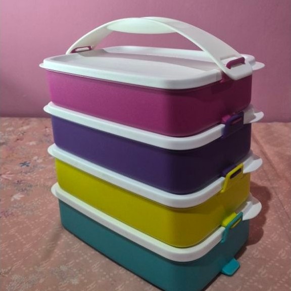 Click To Go Tuperware Original//Rantang Makanan//Wadah 4 Tingkat