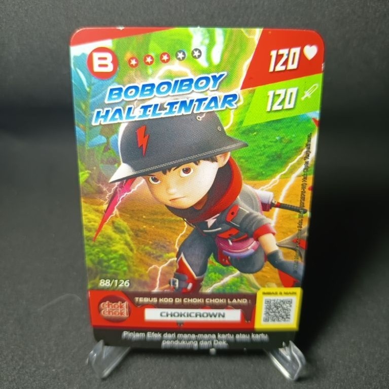 Kartu Choki Choki BOBOIBOY X CHOKI CHOKI | BOBOIBOY HALILINTAR Monsta Galaxy - Kartu Mulus, Cetakan 