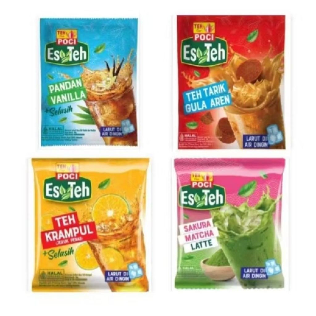 Teh Poci Pandan Vanilla Sachet Es Teh Ice Tea Pandan Vanilla