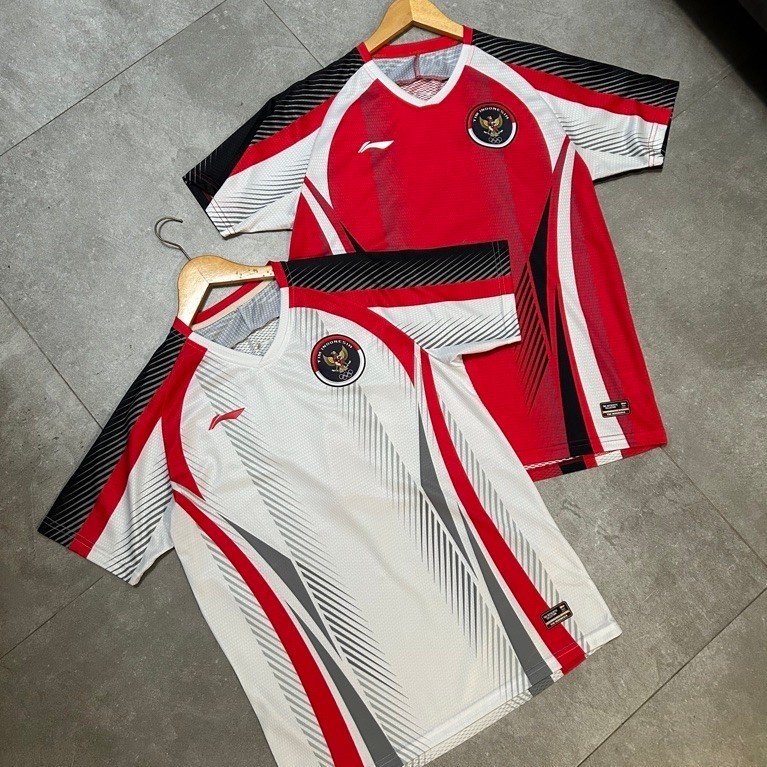jersey badminton bulu tangkis indonesia olimpiade tokyo 2020 lining original