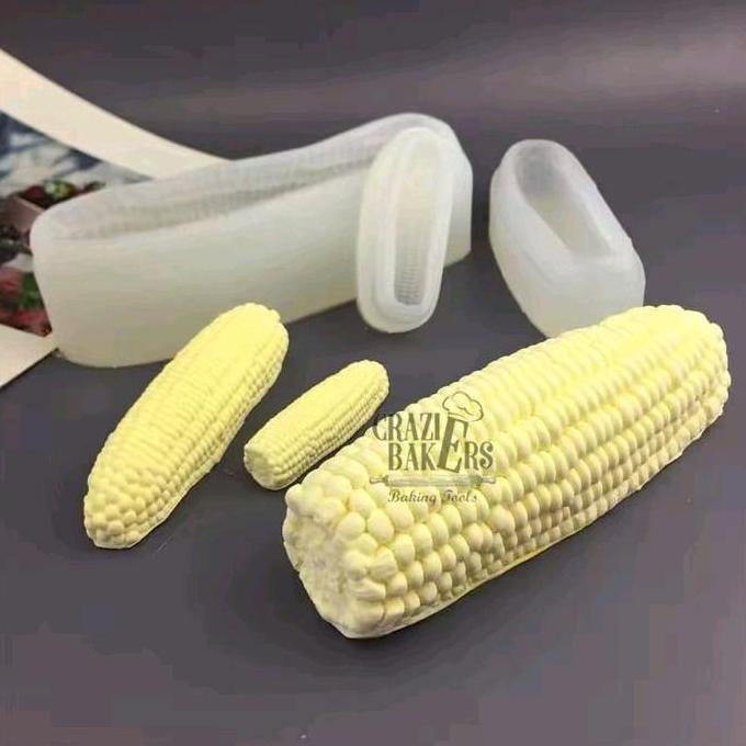 Cetakan Silikon Pudding Scented Candle 3D Simulation Corn  Bitter Gourd Chest Nut Vegetable Jagung P